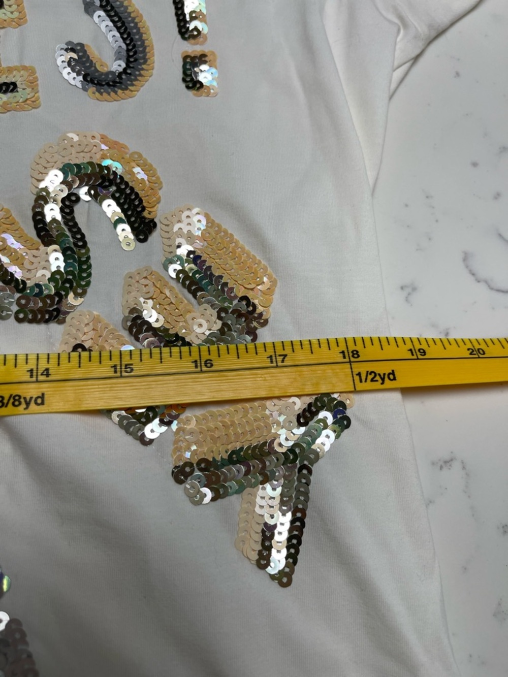 Queen Of Hearts Sequin Embellished 'YES!' Graphic T-Shirt Dress Size Small - Picture 9 of 10